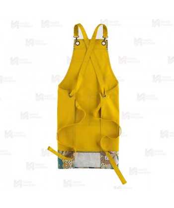 Delantal con peto en tejido canvas anti manchas de 68 x 88 cm