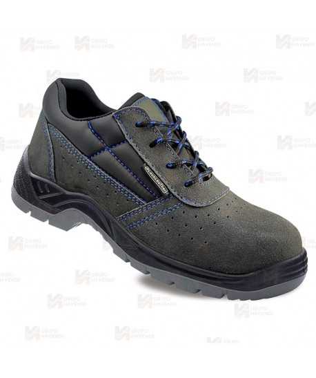 Zapato de serraje gris, económico de seguridad S1P SRC E A no metálico