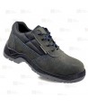Zapato de serraje gris, económico de seguridad S1P SRC E A no metálico