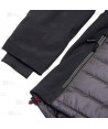 Chaqueta bicolor softshell acolchada tipo plumas color Gris y negro