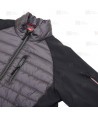 Chaqueta bicolor softshell acolchada tipo plumas color Gris y negro