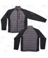Chaqueta bicolor softshell acolchada tipo plumas color Gris y negro