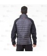 Chaqueta bicolor softshell acolchada tipo plumas color Gris y negro