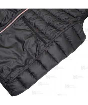 Chaleco reversible acolchado tipo plumas colores gris y negro