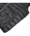 Chaleco reversible acolchado tipo plumas colores gris y negro
