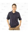 Polo bicolor de manga corta transpirable y con bolsillo en pecho y manga