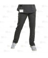 Pantalón sanitario antibacteriano, transpirable y con tejido elástico en color gris plomo, para mujer
