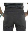 Pantalón sanitario antibacteriano, transpirable y con tejido elástico en color gris plomo, para mujer
