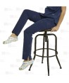 Pantalón sanitario antibacteriano, transpirable y con tejido elástico en color azul marino, para mujer