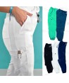 Pantalón sanitario Jogger antibacteriano color blanco con tejido elástico