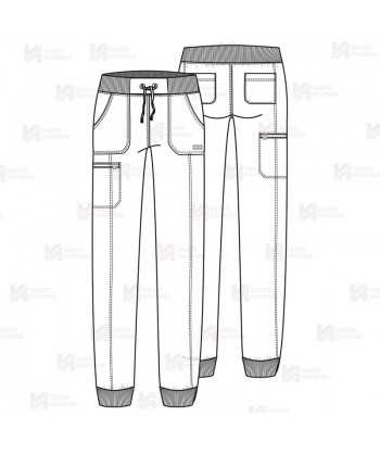 Pantalón sanitario Jogger antibacteriano con tejido elástico