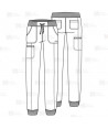 Pantalón sanitario Jogger antibacteriano con tejido elástico