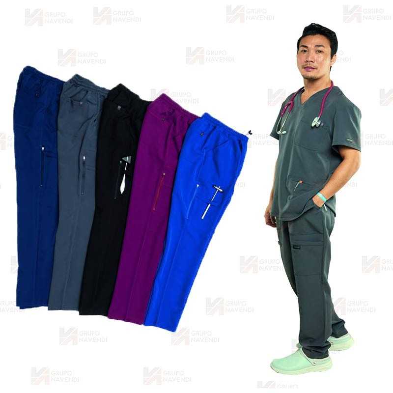 Pantalón sanitario antibacteriano con tejido elástico -Hombre-
