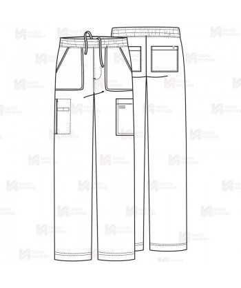 Pantalón sanitario antibacteriano con tejido elástico -Hombre-