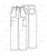 Pantalón sanitario antibacteriano con tejido elástico -Hombre-