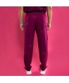 Pantalón sanitario antibacteriano de color burdeos con tejido elástico para hombre