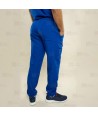 Pantalón sanitario antibacteriano de color royal con tejido elástico para hombre