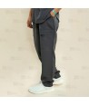 Pantalón sanitario antibacteriano de color gris plomo con tejido elástico para hombre