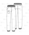 Pantalón sanitario antibacteriano con tejido elástico para hombre
