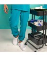 Pantalón sanitario color agua marino, antibacteriano con tejido elástico para hombre