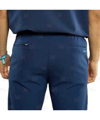 Pantalón sanitario color color marino, antibacteriano con tejido elástico para hombre