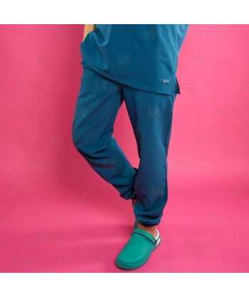 Pantalón sanitario color color Azul caribe, antibacteriano con tejido elástico para hombre