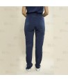 Pantalón sanitario color blanco, antibacteriano con tejido elástico para mujer