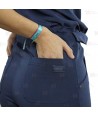 Pantalón sanitario color blanco, antibacteriano con tejido elástico para mujer