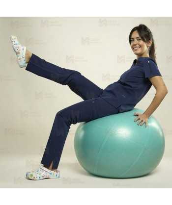 Pantalón sanitario color blanco, antibacteriano con tejido elástico para mujer