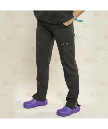Pantalón sanitario color blanco, antibacteriano con tejido elástico para mujer