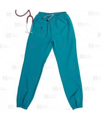 Pantalón sanitario color blanco, antibacteriano con tejido elástico para mujer