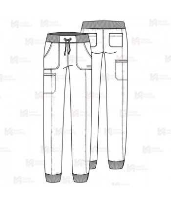 Pantalón Jogger sanitario antibacteriano con tejido elástico para mujer