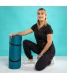 Pantalón Jogger color negro sanitario antibacteriano con tejido elástico para mujer