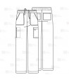 Pantalón sanitario color blanco, antibacteriano con tejido elástico para hombre
