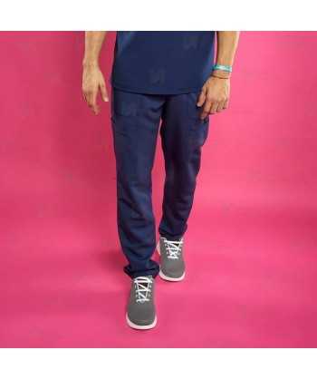 Pantalón sanitario color azul marino, antibacteriano con tejido elástico para hombre