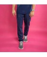 Pantalón sanitario color azul marino, antibacteriano con tejido elástico para hombre