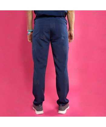 Pantalón sanitario color azul marino, antibacteriano con tejido elástico para hombre