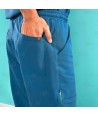 Pantalón sanitario color azul caribe, antibacteriano con tejido elástico para hombre