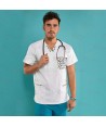 Casaca sanitaria estampada de microfibra
