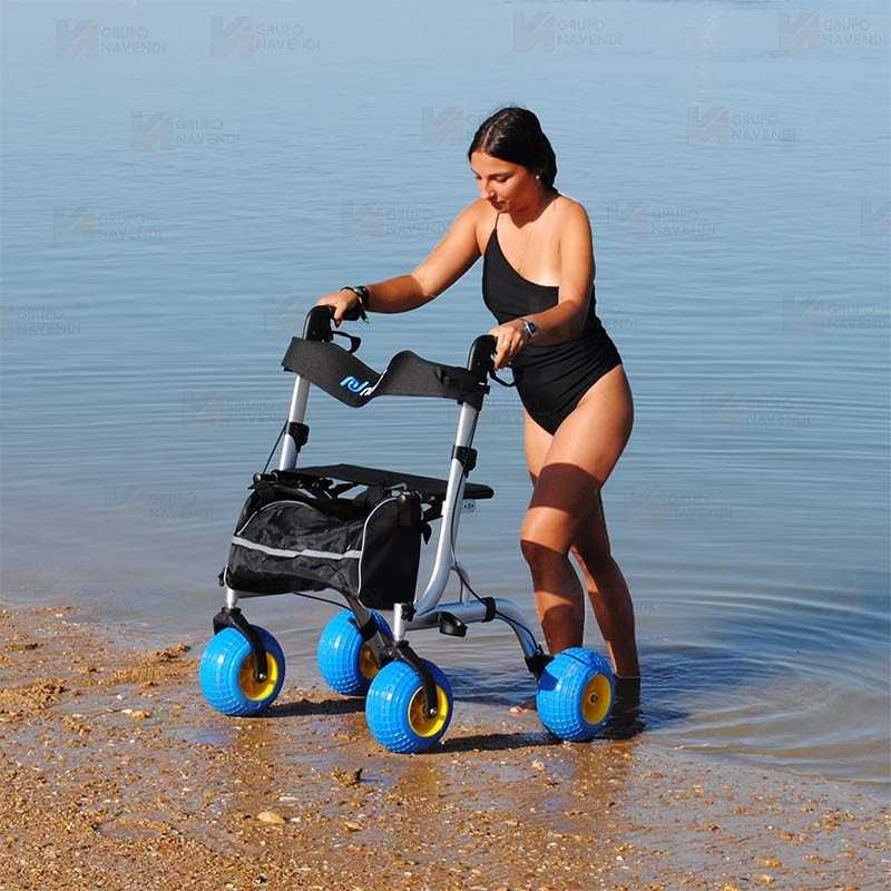 Andador con ruedas concebido para la playa, campo y zonas donde el terreno es irregular