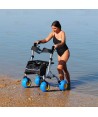 Andador con ruedas concebido para la playa, campo y zonas donde el terreno es irregular
