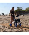 Andador con ruedas concebido para la playa, campo y zonas donde el terreno es irregular