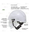 Casco de protección eléctrica y anti arco con pantalla facial