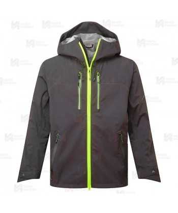 Chaqueta impermeable y aislante con capucha y tejido elástico