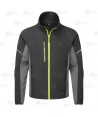 Chaqueta de trabajo con tejido elástico color negro y amarillo flúor