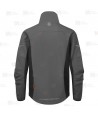 Chaqueta de trabajo con tejido elástico color gris oscuro y naranja flúor