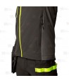 Chaqueta de trabajo con tejido elástico color negro y amarillo flúor