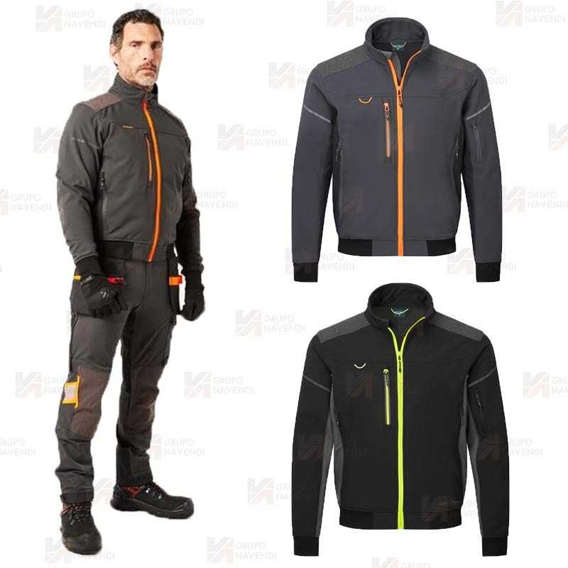 Chaqueta softshell de tres capas con Ripstop anti desgarros