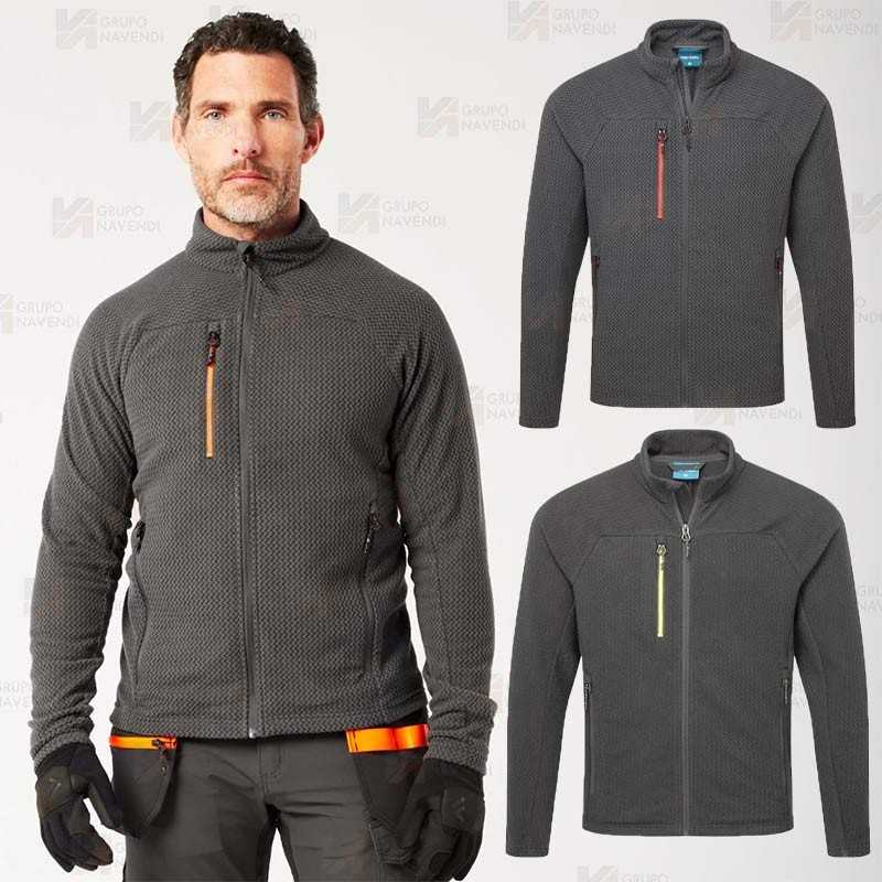 Chaqueta de trabajo en tejido polar técnico texturizado