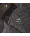 Chaqueta de trabajo en tejido polar técnico texturizado color gris oscuro y naranja flúor